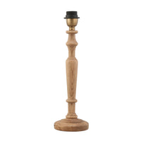 Wellington Oak Wood Table Lamp Base 12x12x36cm