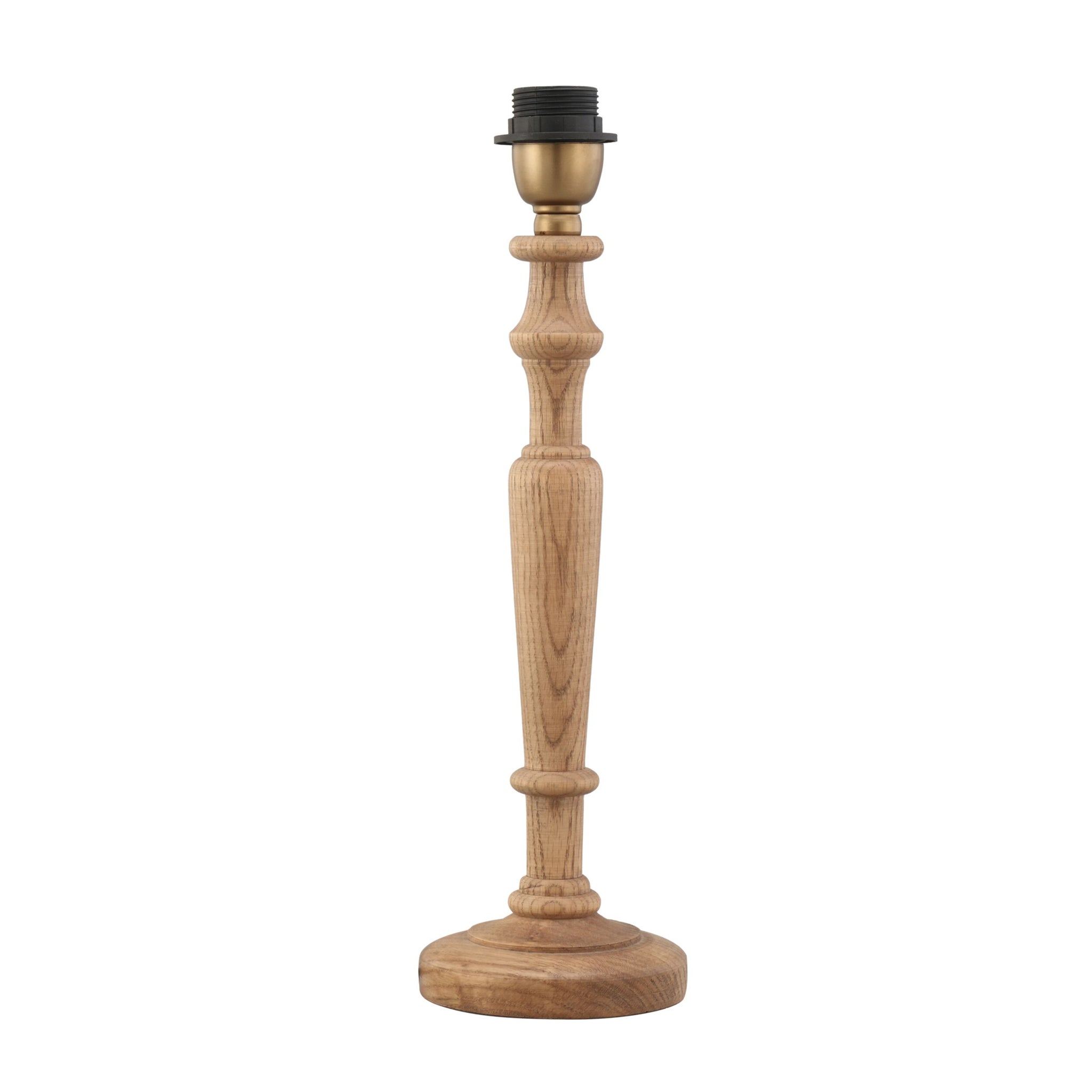 Wellington Oak Wood Table Lamp Base 12x12x36cm