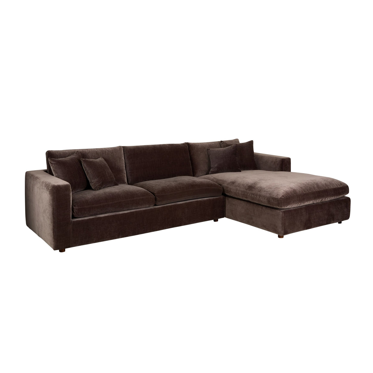 Oakley 4 Seater Right Chaise Sofa Truffle