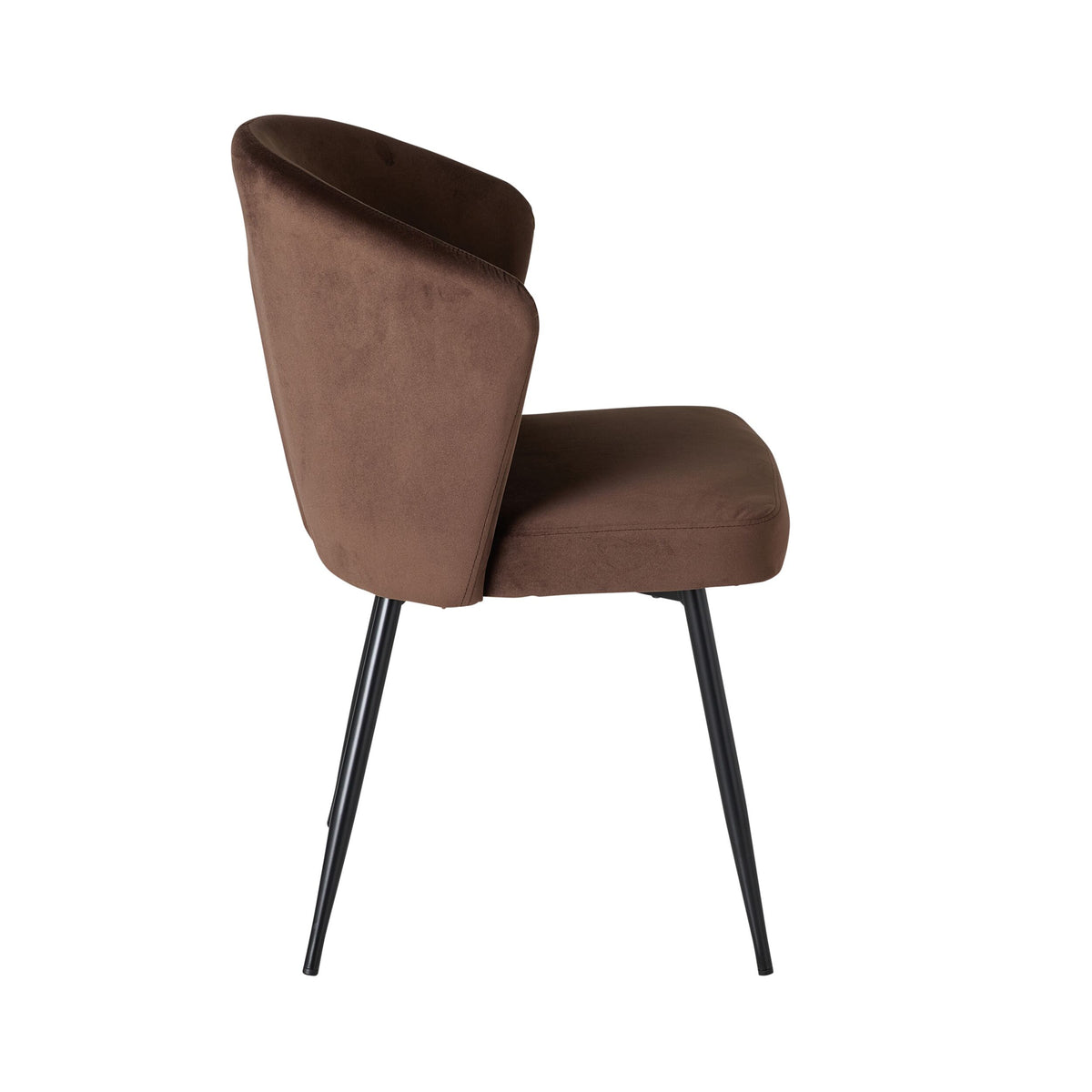 Cole Velvet Dining Chair Chocolate