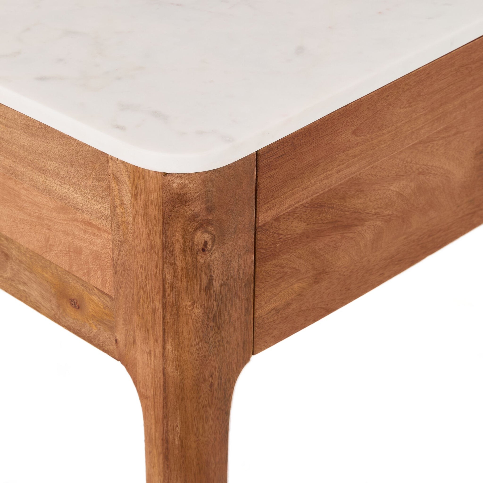 Amour Marble Top Single Drawer Bedside