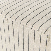 Torino Square Ottoman Alexandra Linen Stripe