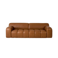 Alexis 3 Seater Leather Sofa Dakota Saddle