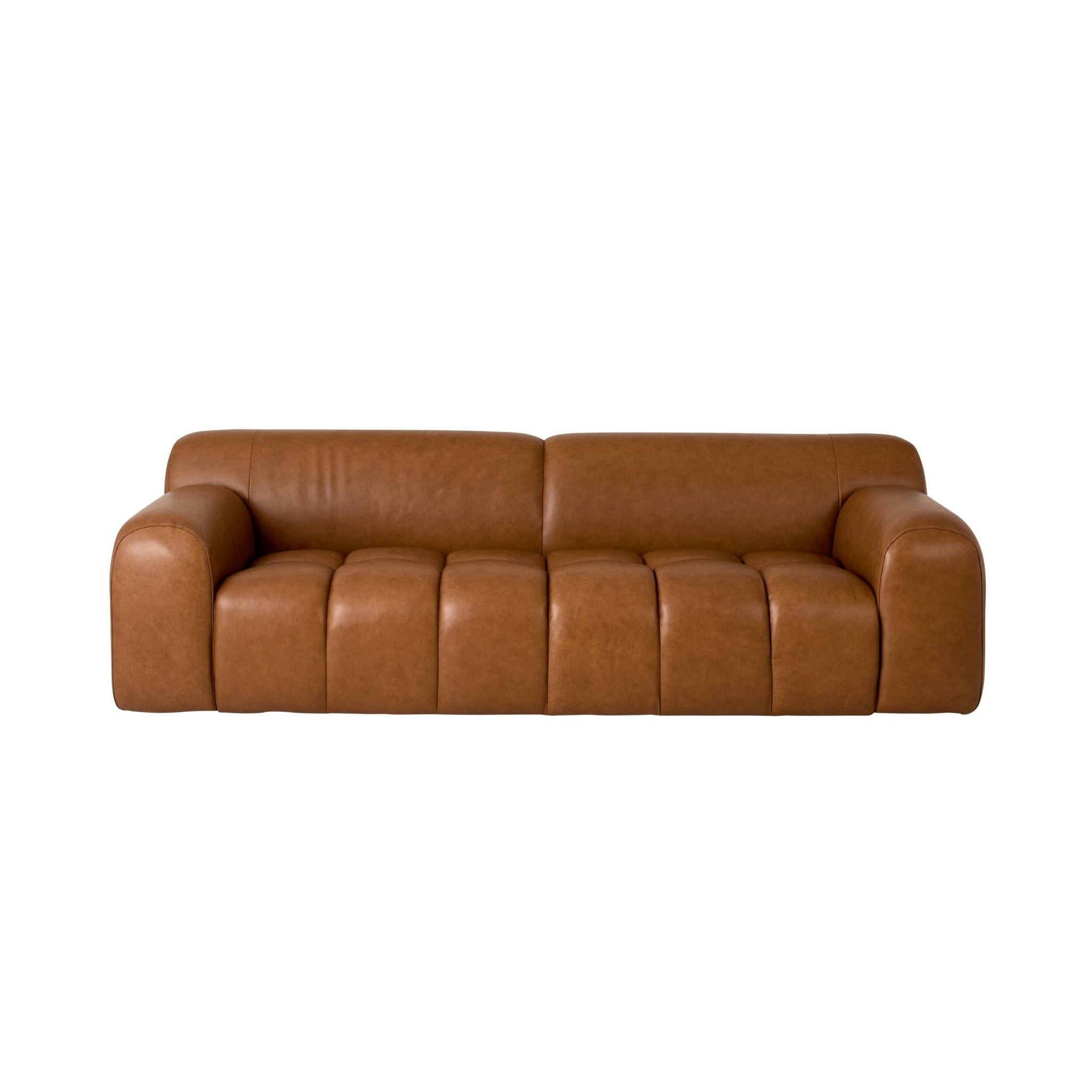 Alexis 3 Seater Leather Sofa Dakota Saddle