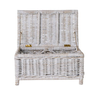 Lorne Blanket Box Medium White Wash 60x42x35cm