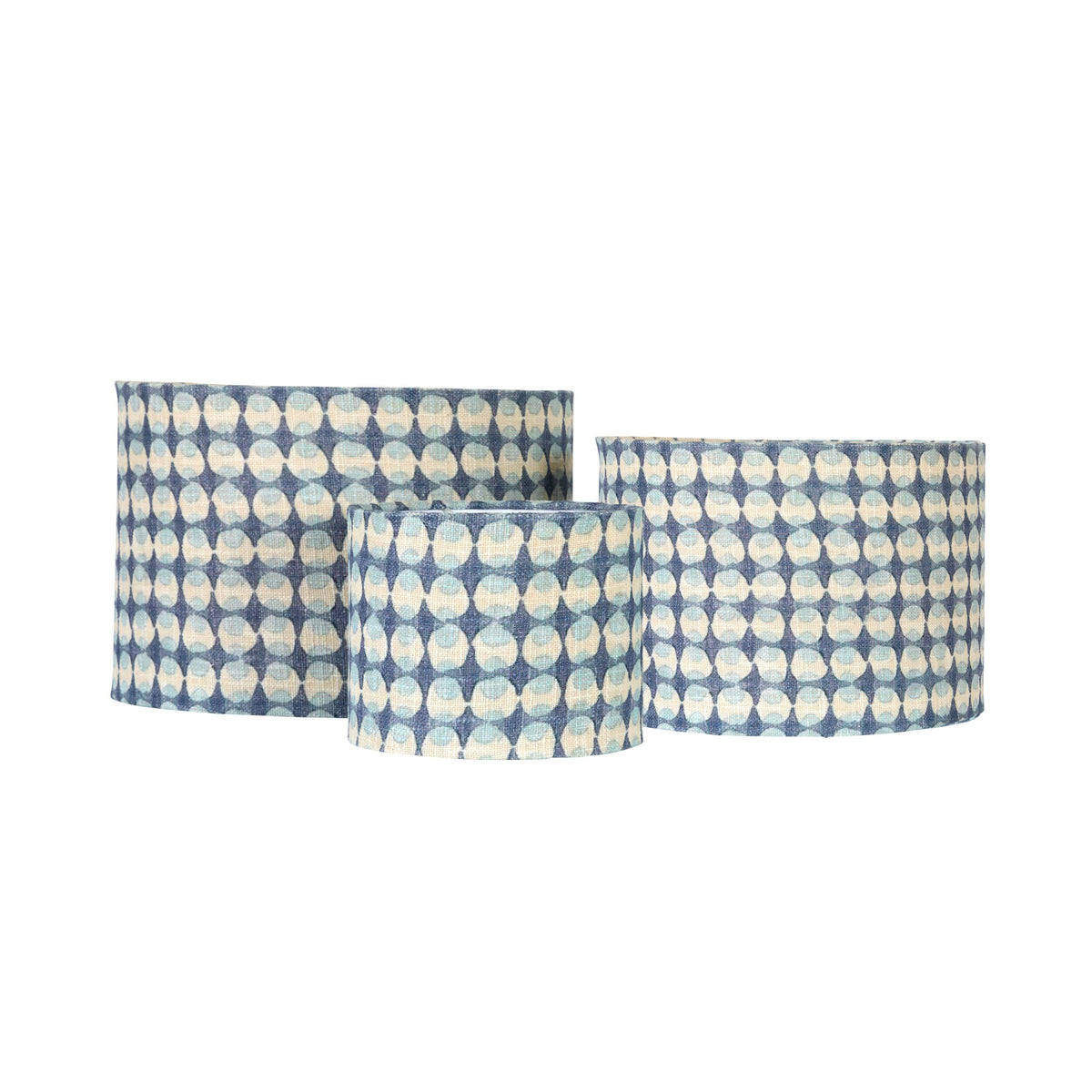 Drum Shade Blue 35x25cm