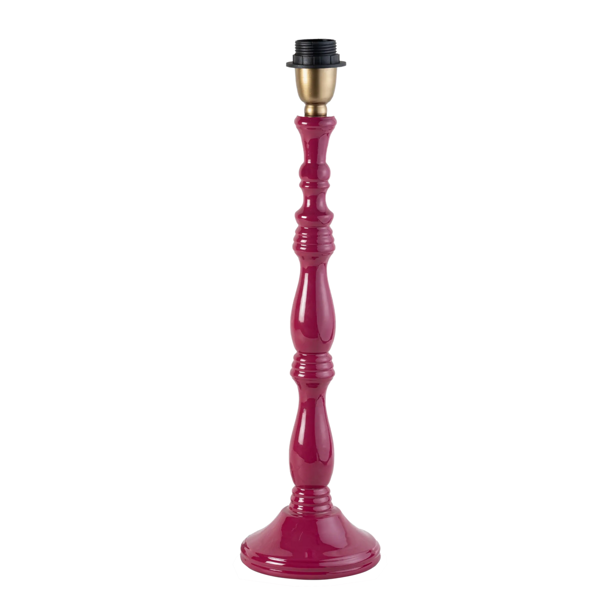 Beadline Wooden Table Lamp Fuchia Purple Base Only 12cmx28cm