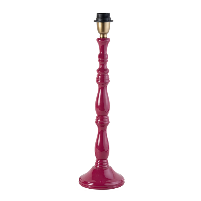 Beadline Wooden Table Lamp Fuchia Purple Base Only 12cmx28cm