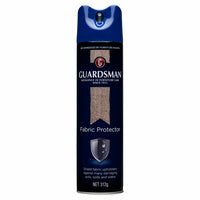 A 264g aerosol of Guardsman Fabric Protector forms an invisible shield to protect upholstered furniture from soils, spills, and stains.