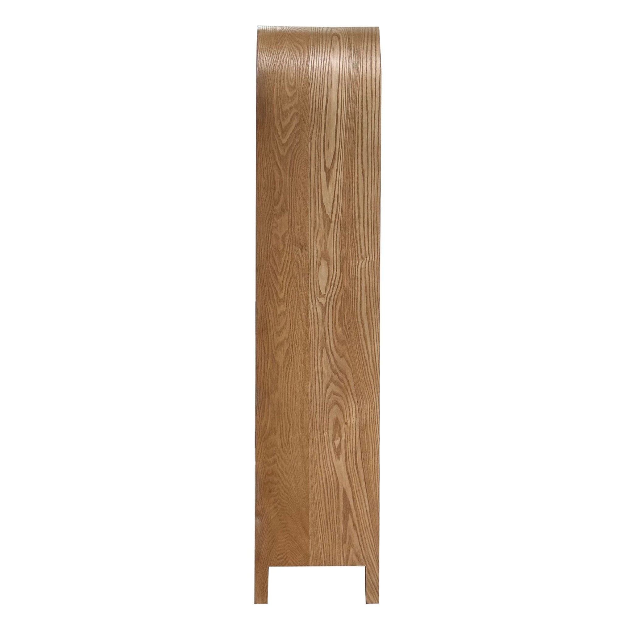 Paige Curved Bookshelf Natural