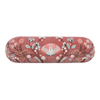 Freya Embroidered Bench Rose Pink Velvet