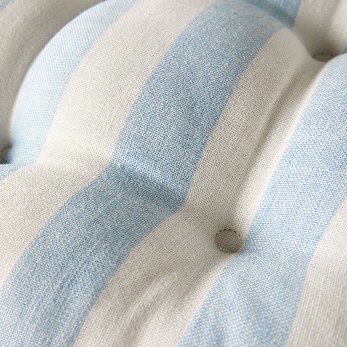 Marais Block Stripe Ruffle Seat Cushion Sky Blue