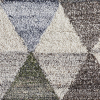 Geo Shaded Diamond Hand Tufted Blue & Cream Rug 300x240cm