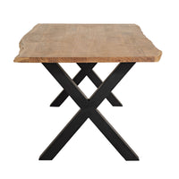 Acacia Live Edge Solid Timber Dining Table 200cm