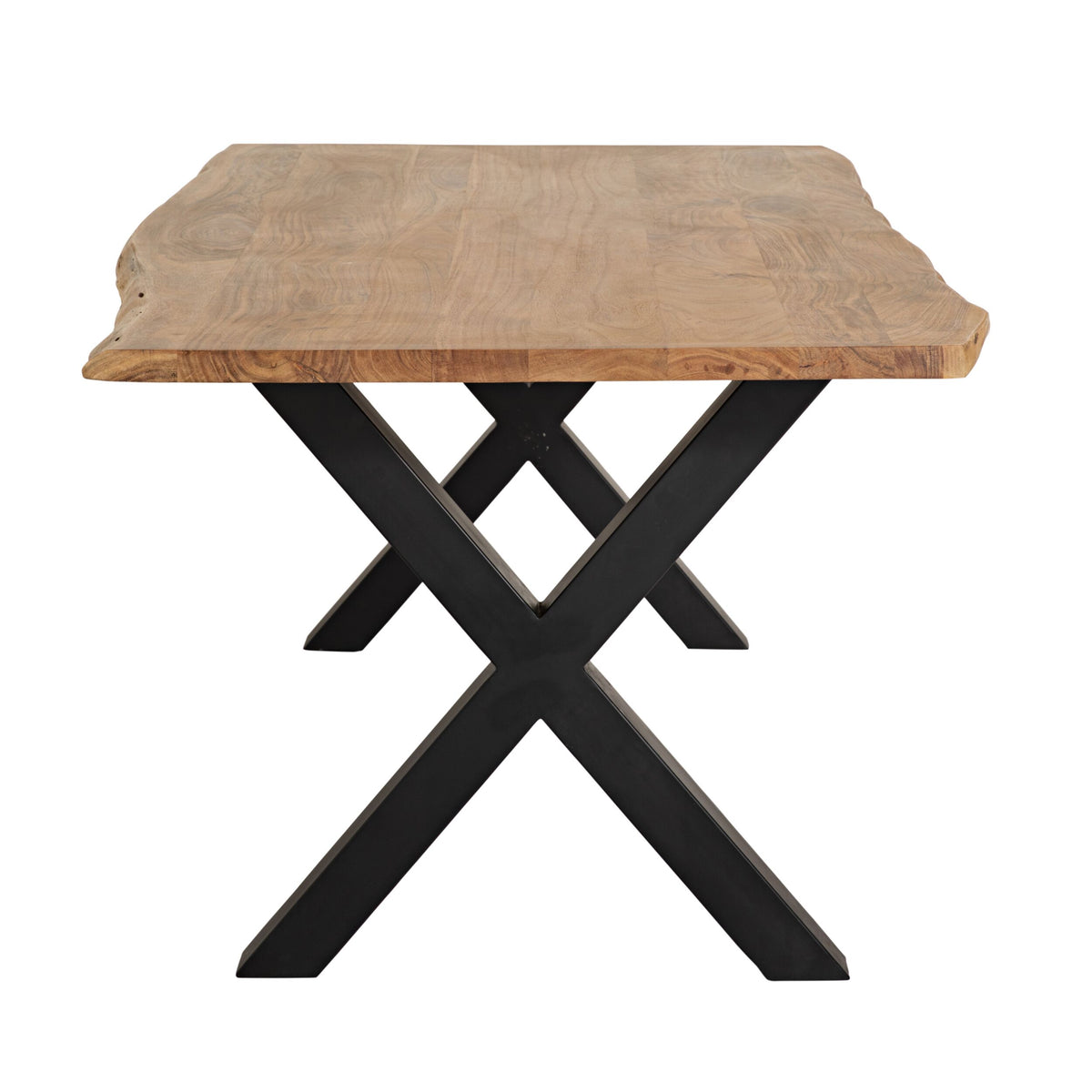 Acacia Live Edge Solid Timber Dining Table 200cm