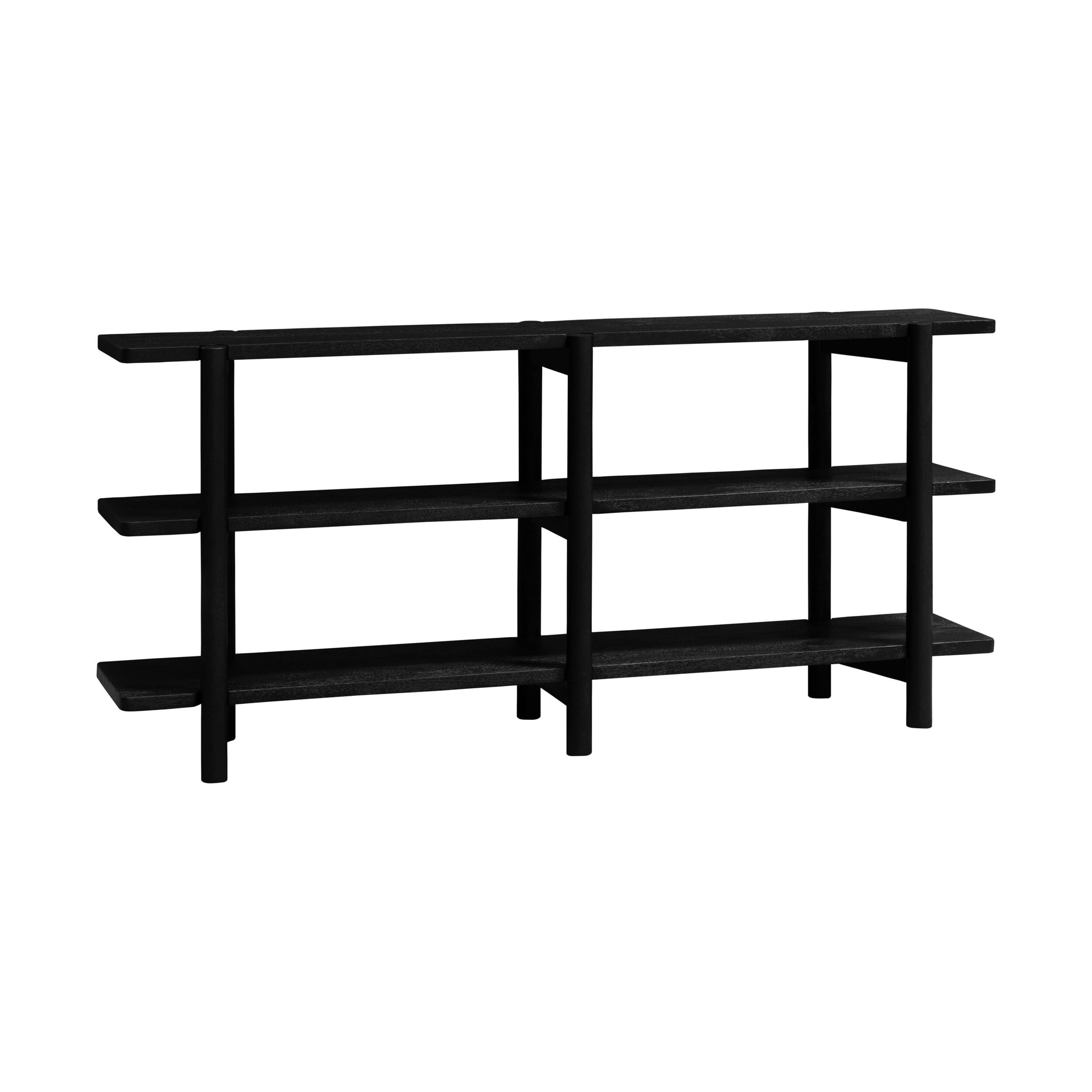 Karli Low Line Bookshelf Black 160cm