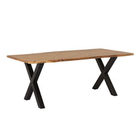Acacia Live Edge Solid Timber Dining Table 200cm
