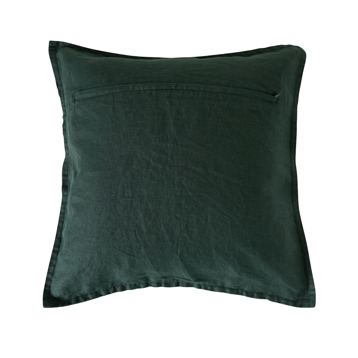 Hamptons French Linen Cushion Bottle Green 50x50cm