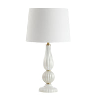 Santina Glass Table Lamp White 63cm