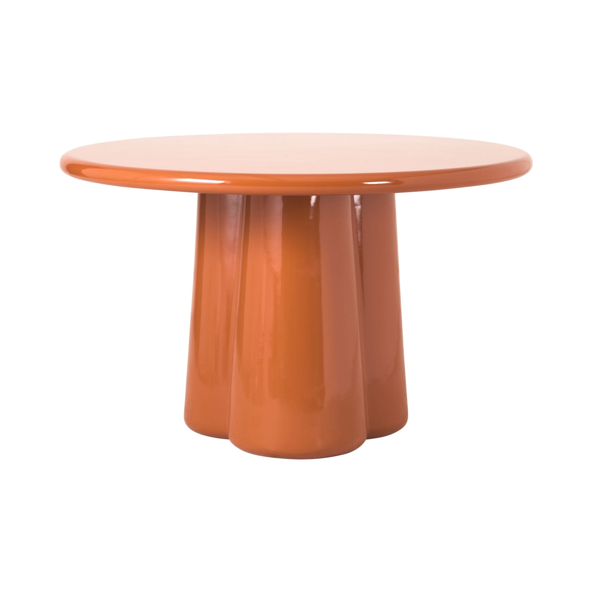 Pavia Round Dining Table Gloss Tuscan Orange