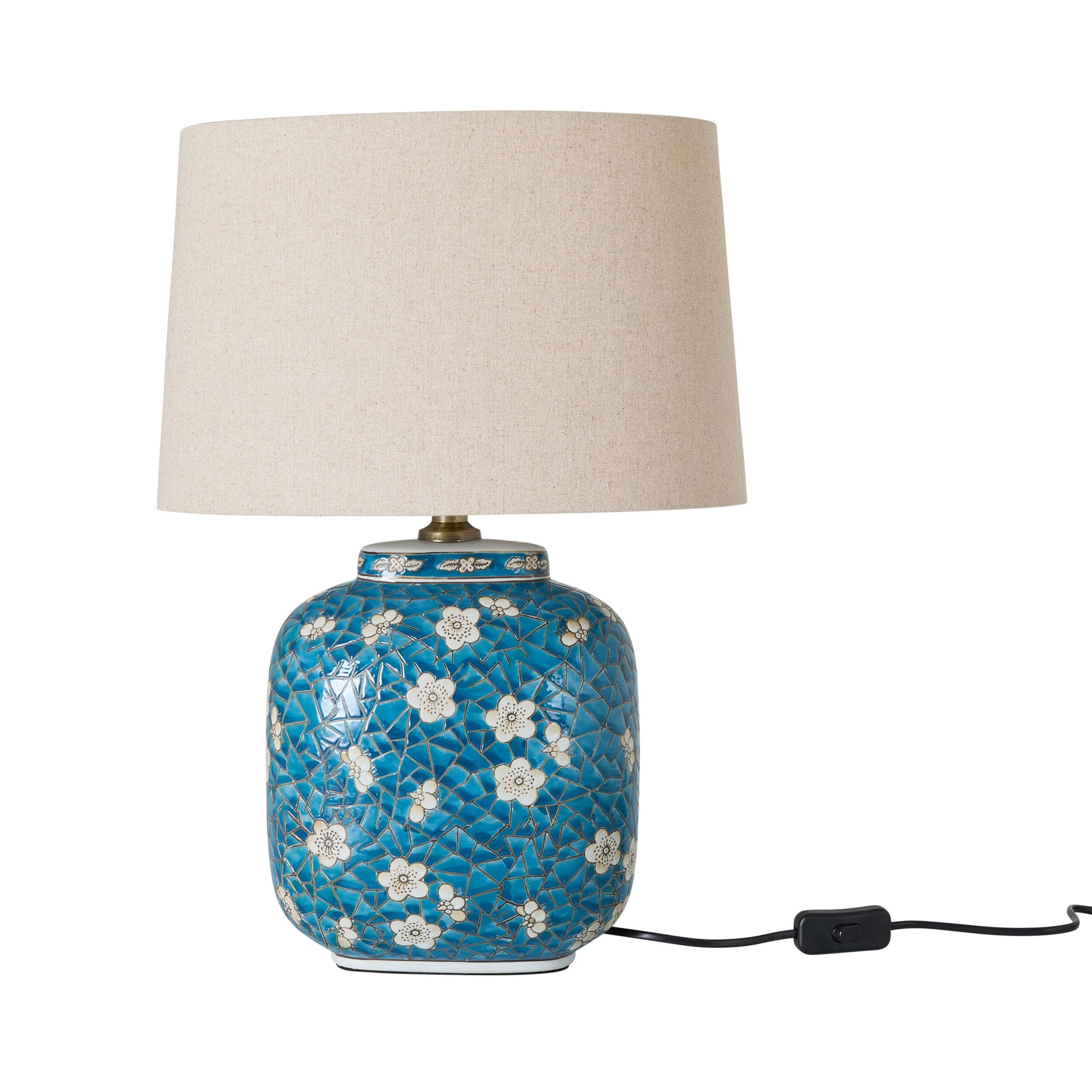Cherry Blossom Table Lamp Blue 51cm