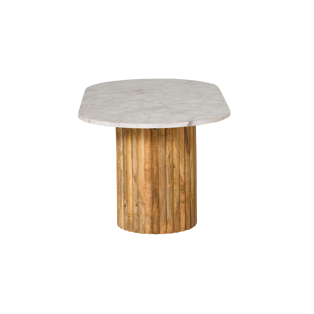 Cassius Double Pedestal Marble Top Coffee Table