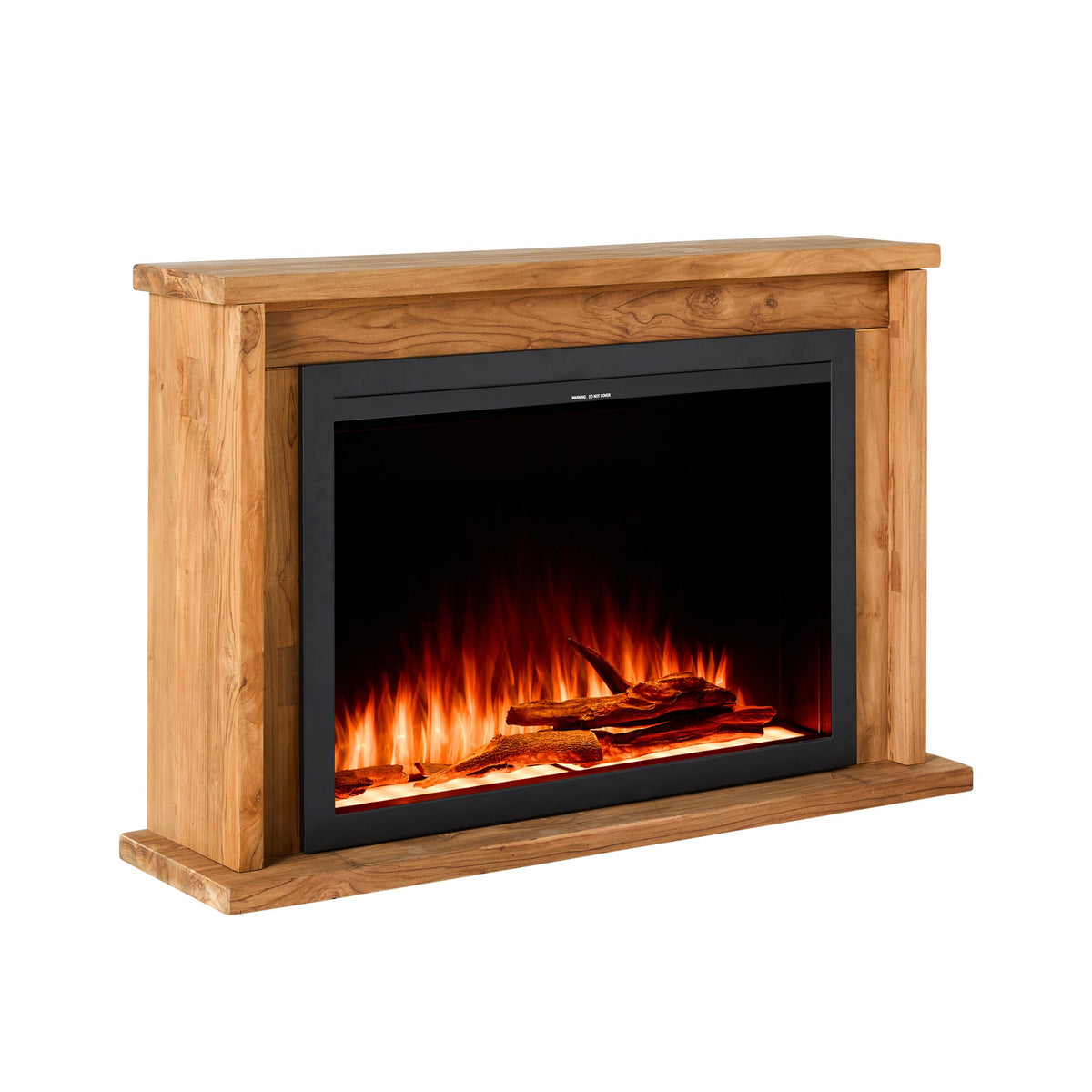Kadara Reclaimed Teak Fireplace & Insert