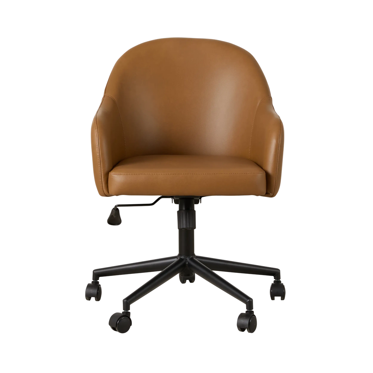 Zane Desk Chair Light Chestnut PU Leather