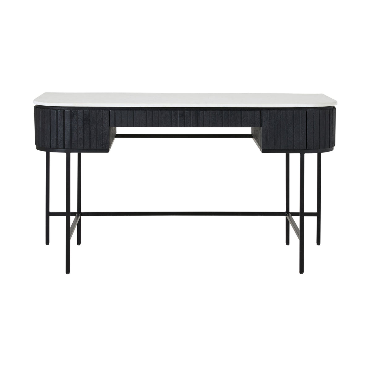 Deva Large 3 drawer Desk Black