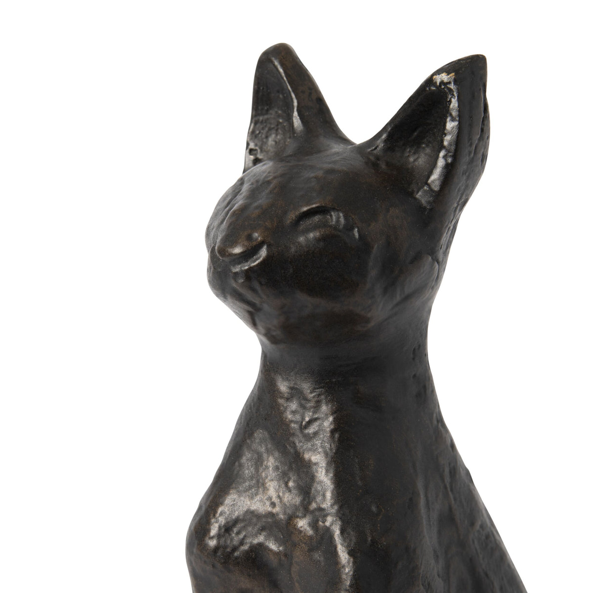 Atelier Animalia Sitting Cat Statue Noir