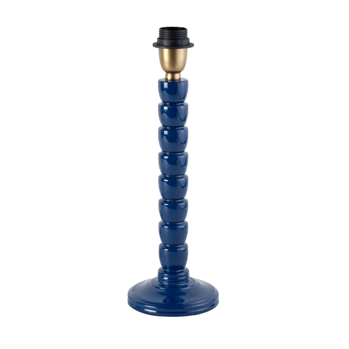 Mercado Wooden Table Lamp Navy Peony Base Only 12x28cm