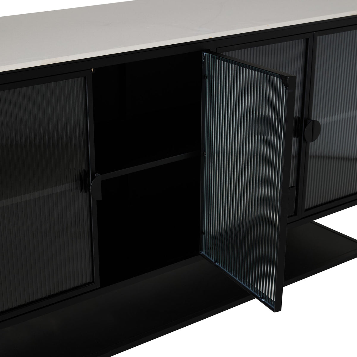 Nero Kitchen Island Bench Black 150cm