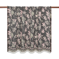 Jacquard Garden Cotton Throw 130x170cm Blossom