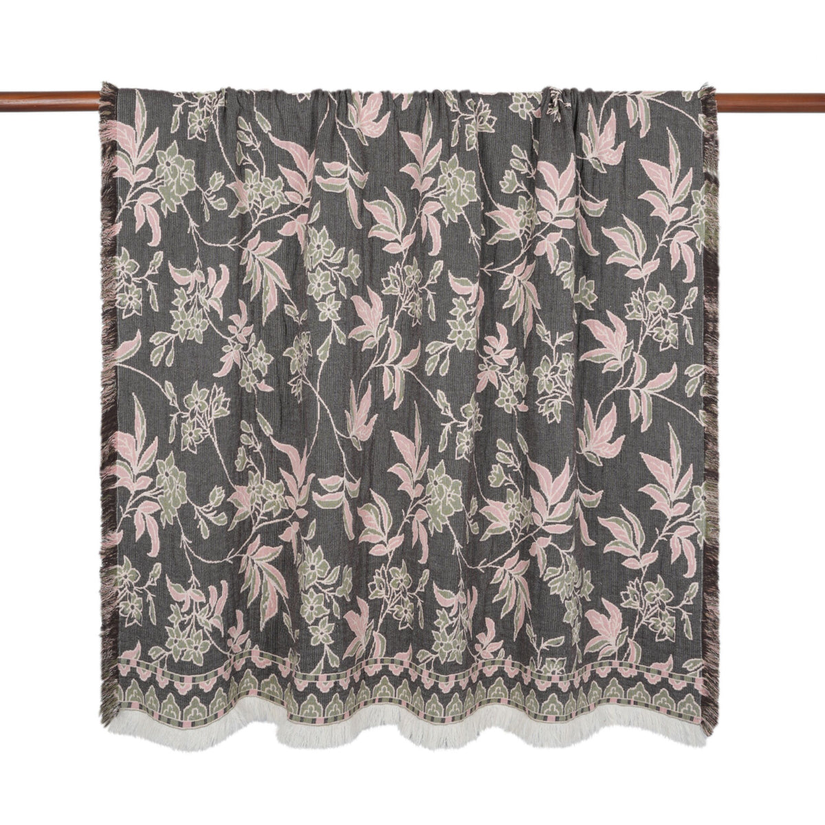 Jacquard Garden Cotton Throw 130x170cm Blossom