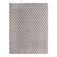 Braided Diamond Hand Woven Grey & Cream Wool Rug 240 x 300 cm