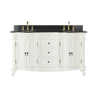 Rosette Granite Top Double Vanity White 1550mm