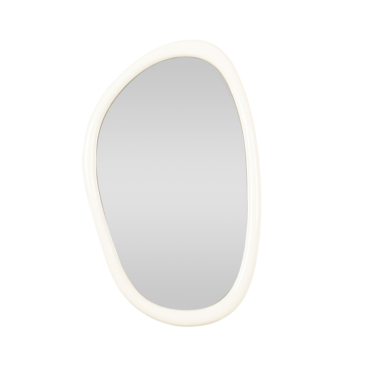 Glossy Fluid Mirror Milky White