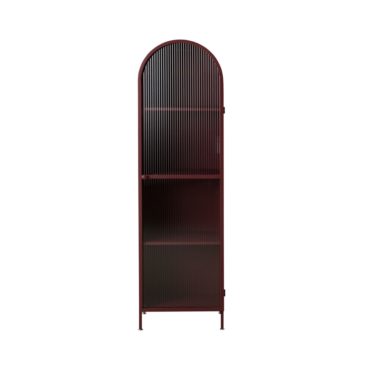 Nero 1 Door Display Cabinet Burgundy
