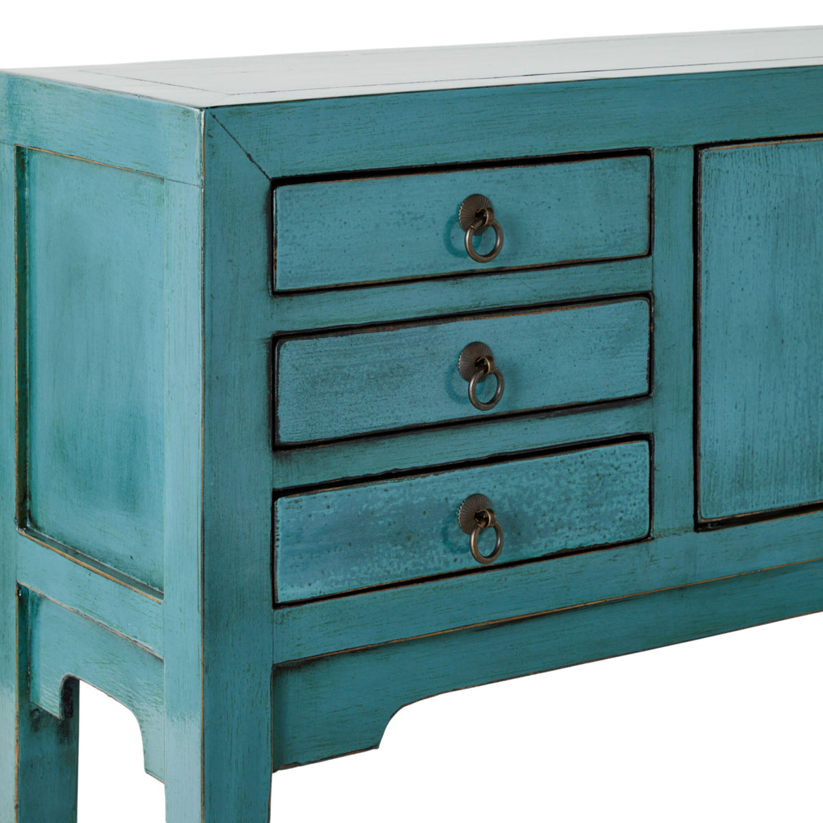 Sansha 2 Door & 6 Drawer Console Table Turquoise