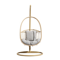 Byron Hanging Chair Natural/Taupe Grey Cushion