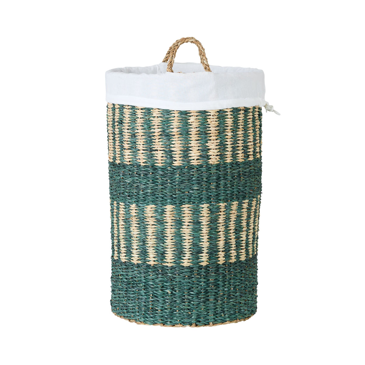 Elira Stripe Lined Laundry Basket