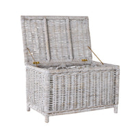 Lorne Blanket Box Large White Wash 78x51x51cm