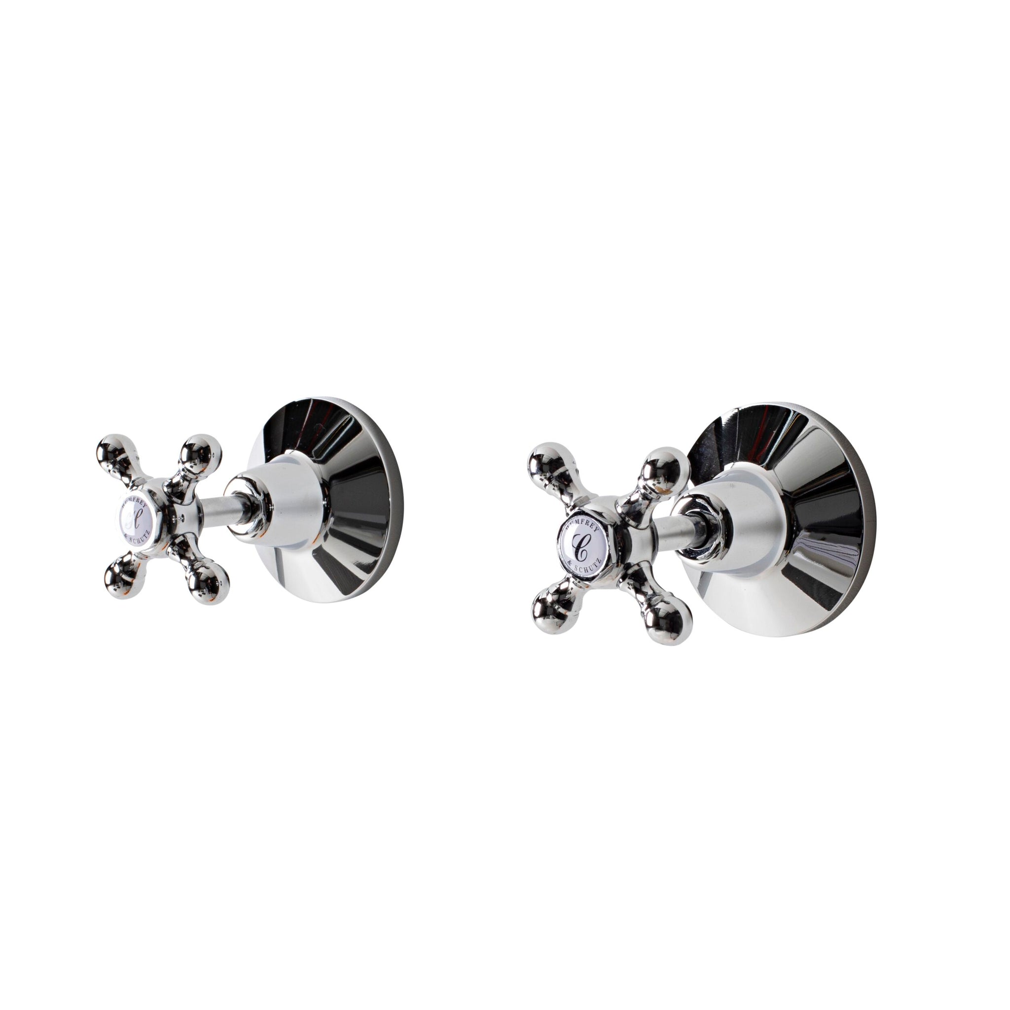 Oxford/Rochelle Capstan Wall Mount Top Assembly Chrome (Taps only)
