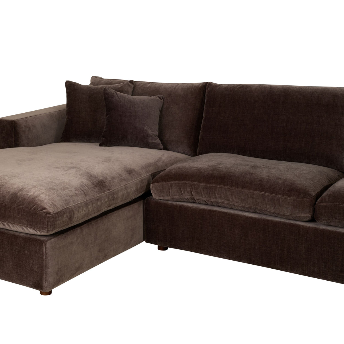 Oakley 4 Seater Left Chaise Sofa Truffle
