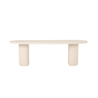 Ravello Ripple Dining Table 240x90cm Ivory Stone