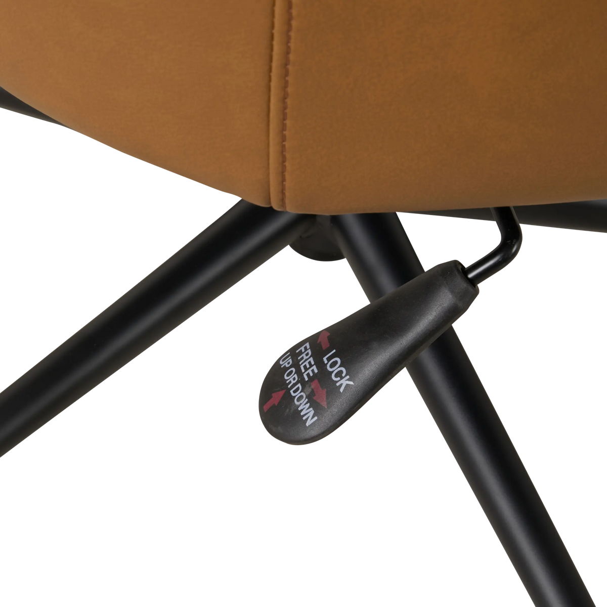 Zane Desk Chair Light Chestnut PU Leather