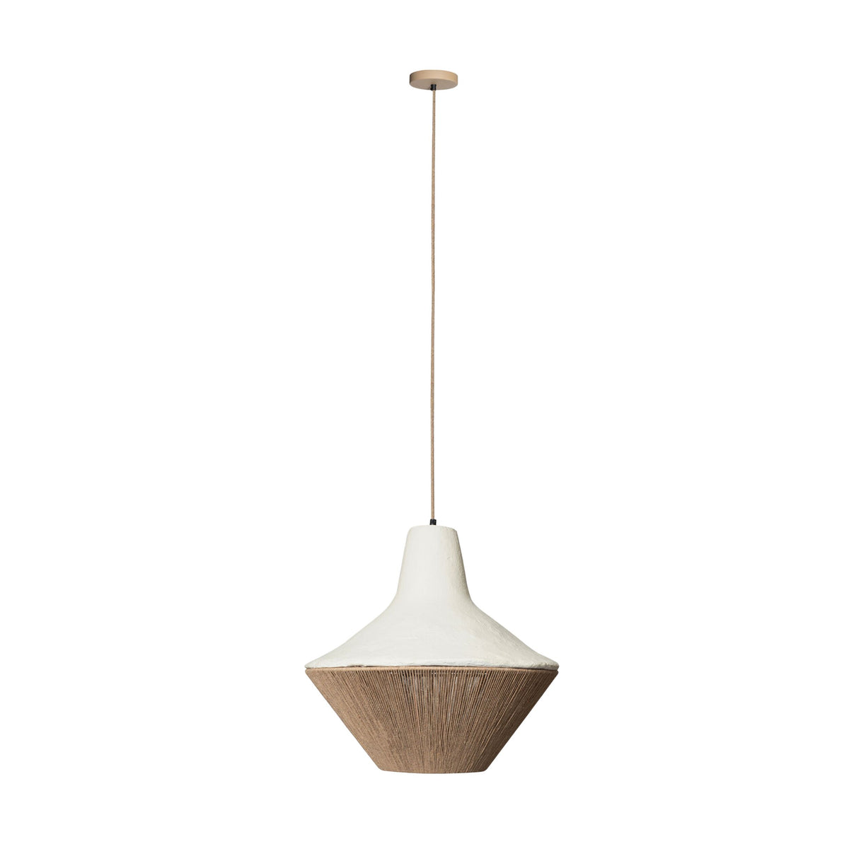 Maris Pendant White Natural 48x48x49cm