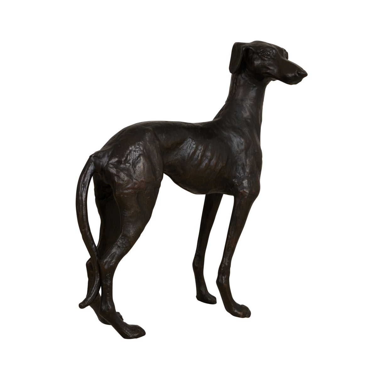 Atelier Animalia Agile Greyhound Statue Noir