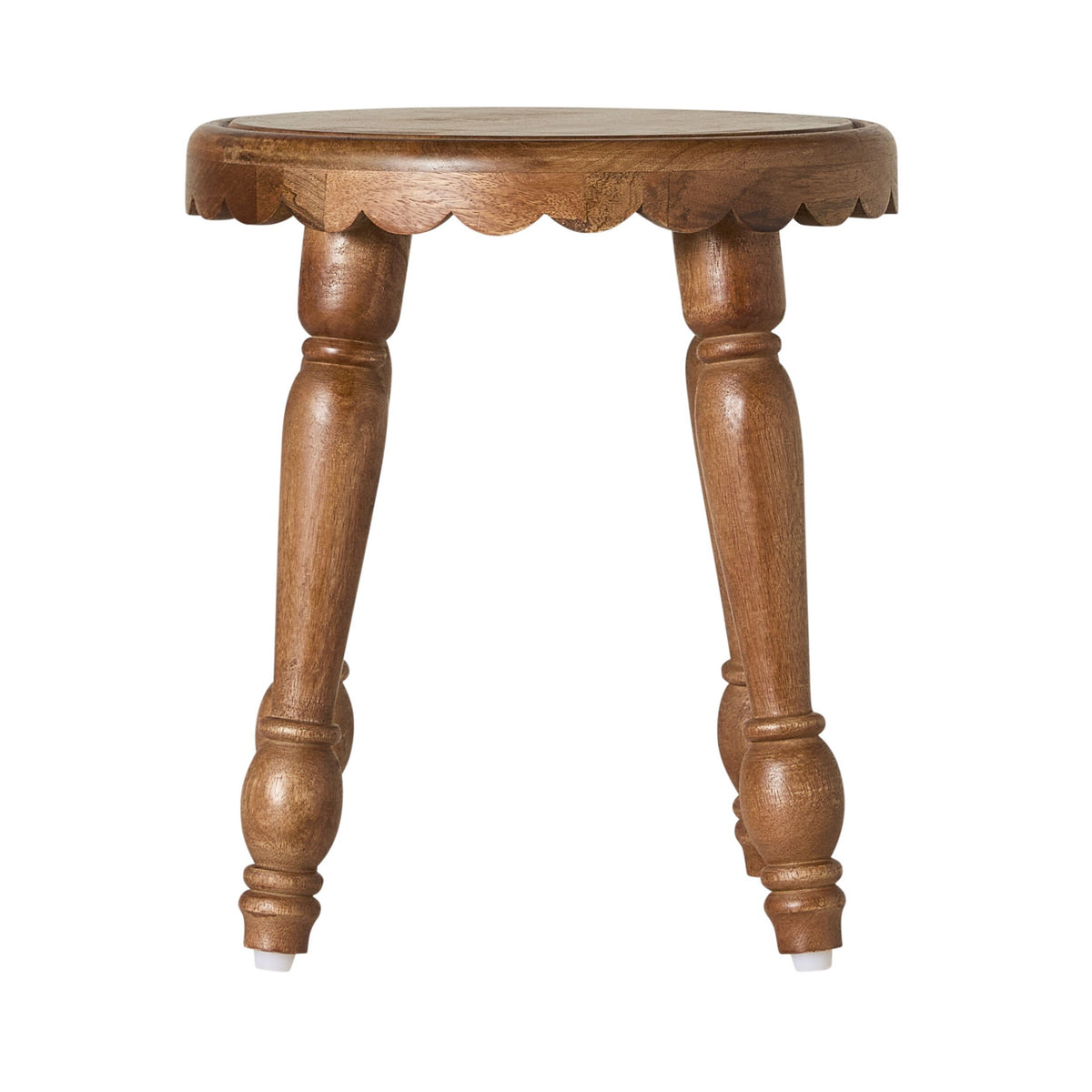 Sati Scalloped Wooden Plant Table 41cm