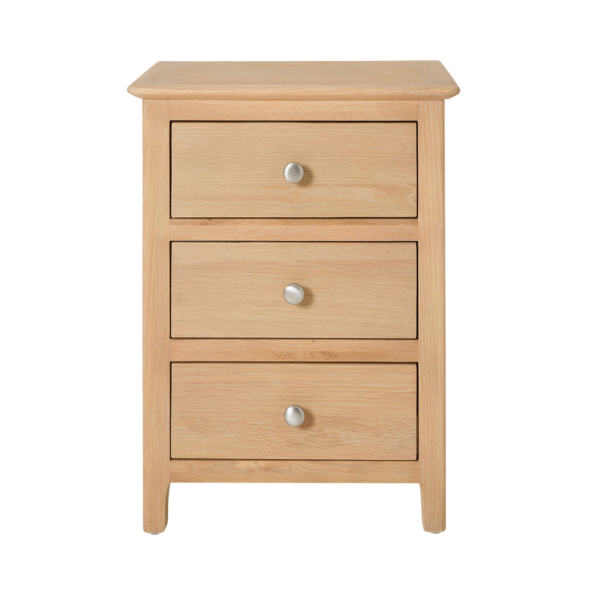 Oakridge 3 Drawer Bedside Light Oak